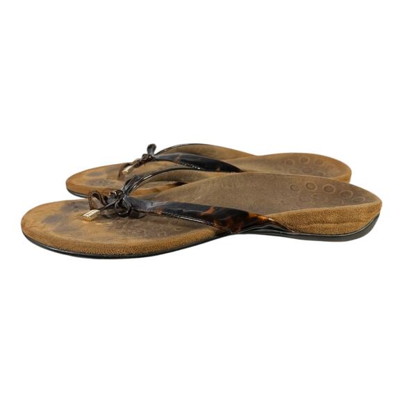 Vionic Bella II Tortoise Flip Flops Women’s Size 9 – Orthotic Sandals Brown - Picture 4 of 7